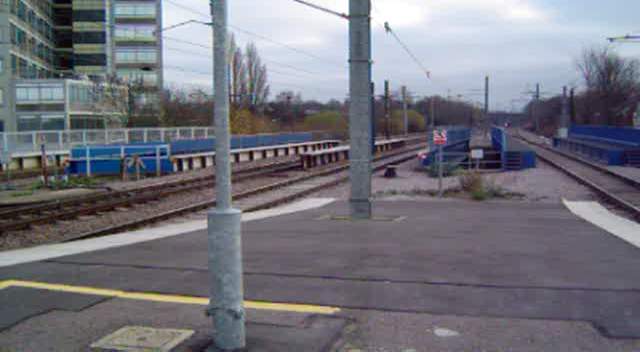 railway station platform prior to incident