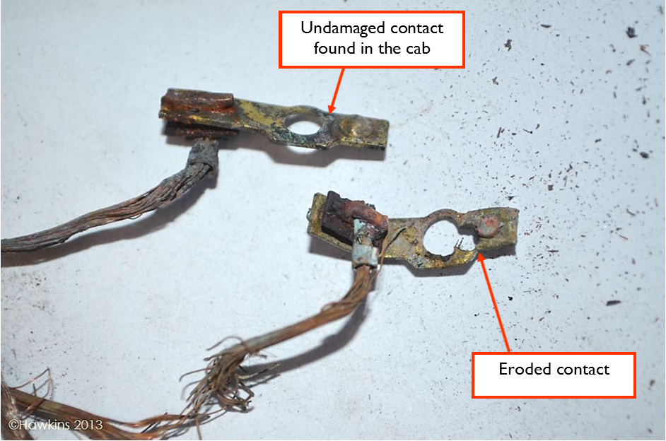 Photograph 2: The second damaged switch contact