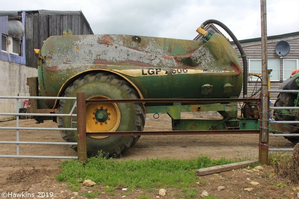 An imploded slurry tanker. The incident occurred during the filling operation.