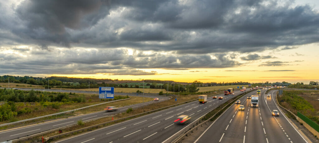 An photo of High Speed Motorway Traffic