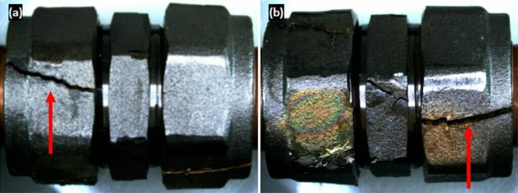 corrosion found in brass materials