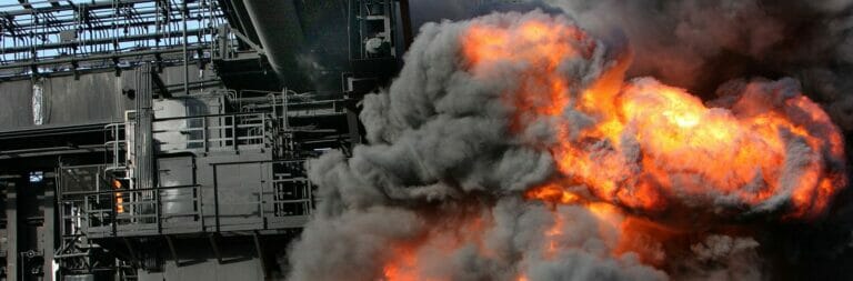 Explosion at manufacturing factory