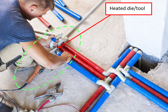 A heated die tool - failures of plastic welded pipes