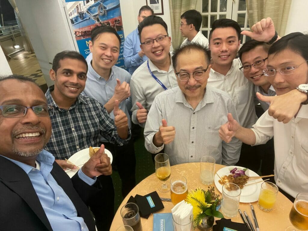 Selfie at Hawkins's Singapore Client Reception
