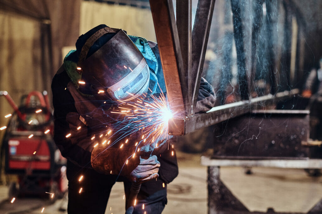 Man welding