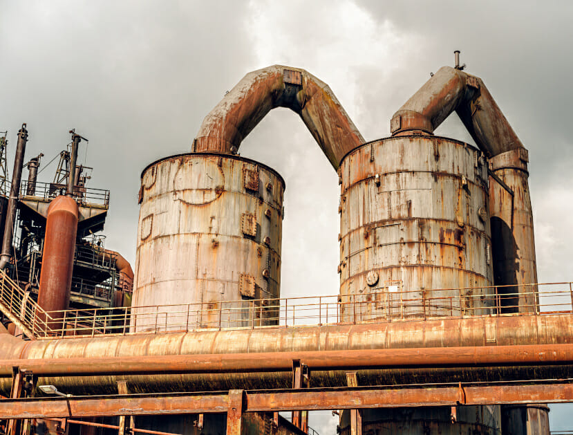 Corrosion at a power plant