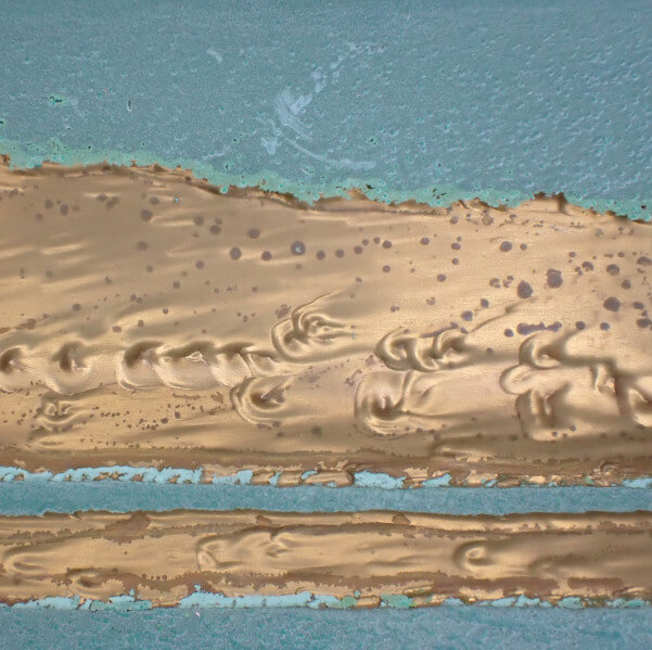 Close up image of erosion corrosion
