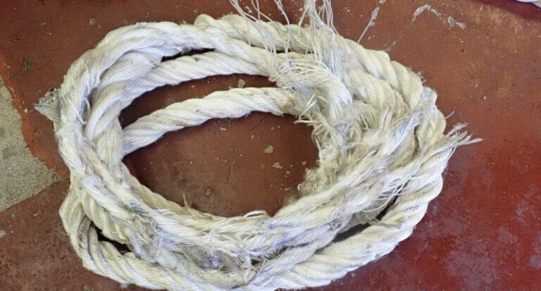 Large frayed rope