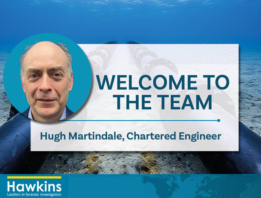 Welcome to the team, Hugh Martindale, Chartered Engineer