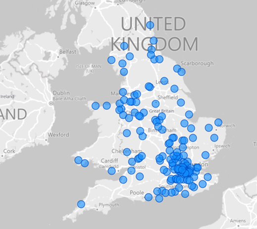 Some of JW's investigation locations