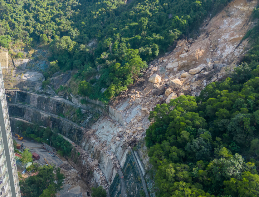 Shau Kei Wan Landslide in Hong Kong