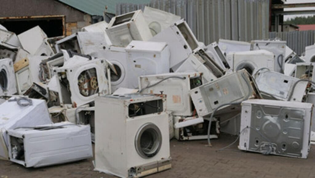 Picture of unused white appliances