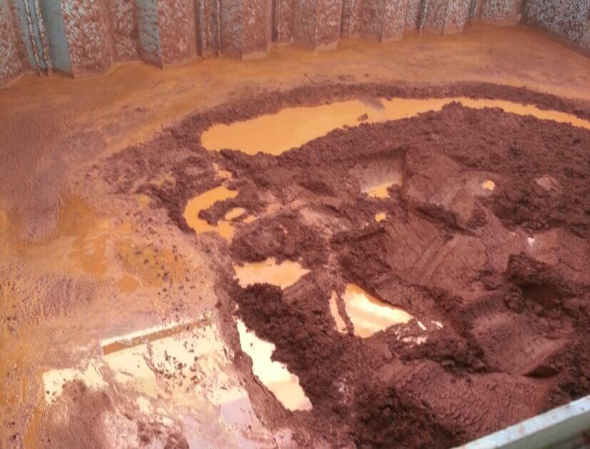 Picture showing liquefaction of cargo from Hawkins Investigator Nico Zurcher's case