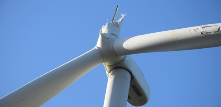 broken wind turbine