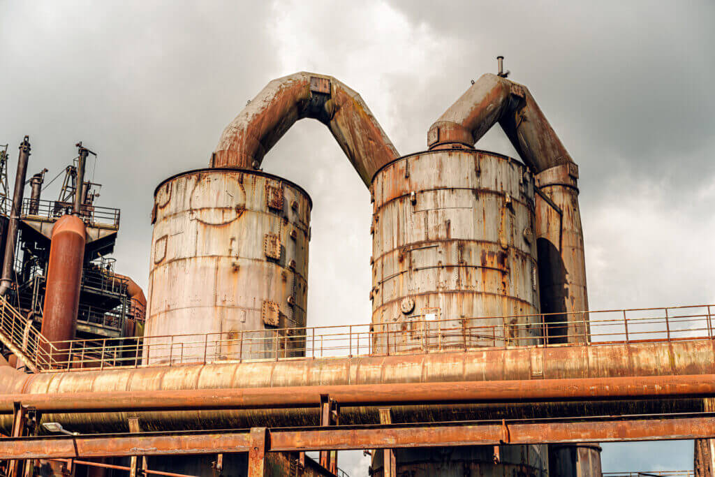 Fragments of industrial decay Landschaftspark Nord, Duisburg Germany