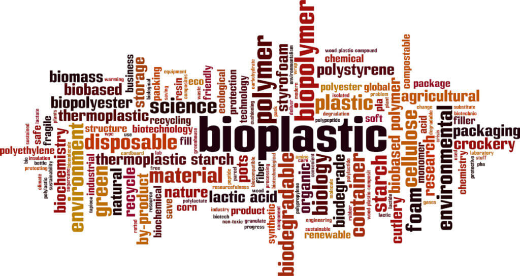 Bioplastic word cloud