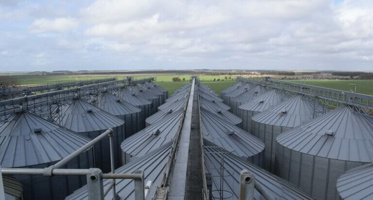 Grain Silos on agriculture land