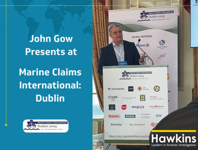 Hawkins Expert John Gow Presents at Marine Claims International