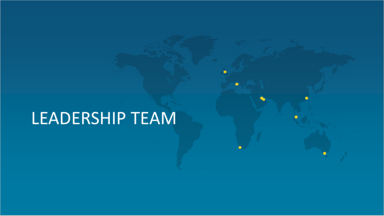 Leadership team new Map image with all locations including Australia, South Africa, Italy and Abu dhabi