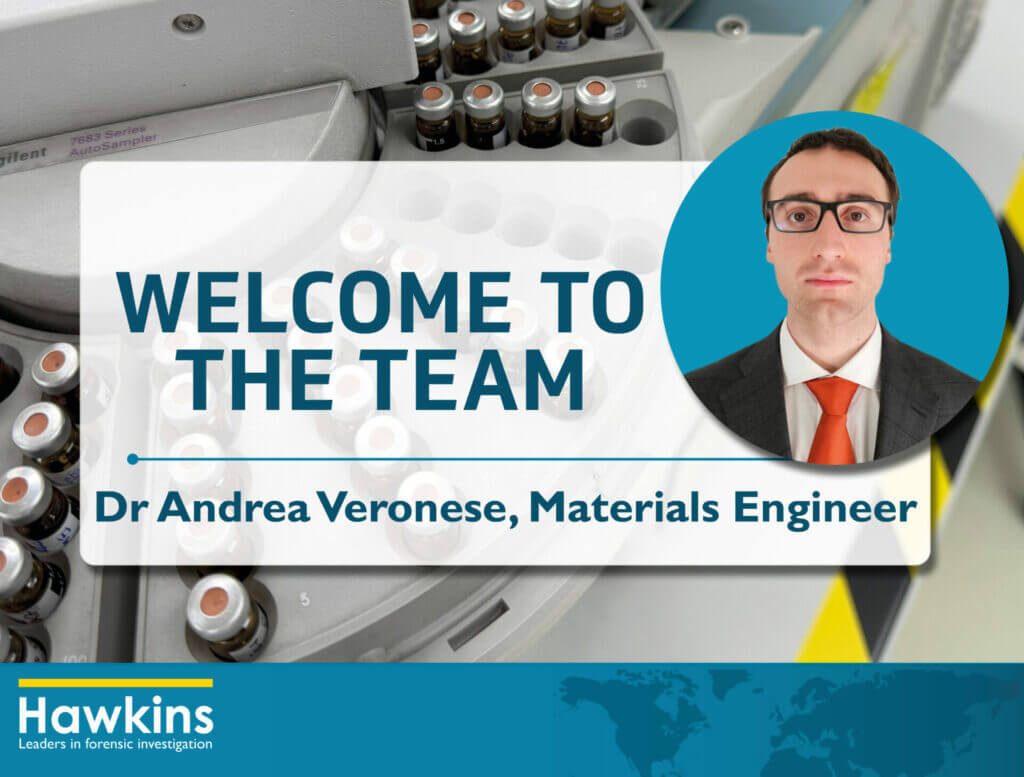 Materials Engineer Andrea Veronese starts at hawkins