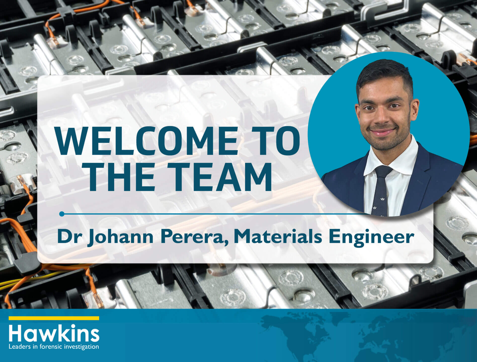 New Starter - Materials Engineer Johann Perera