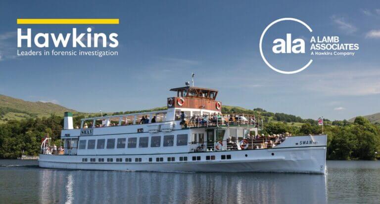 Hawkins & ALA Windermere Event Headline image with logo and the cruise which we will take guests on