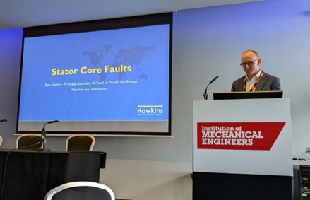 Ben Adams presenting at IMechE
